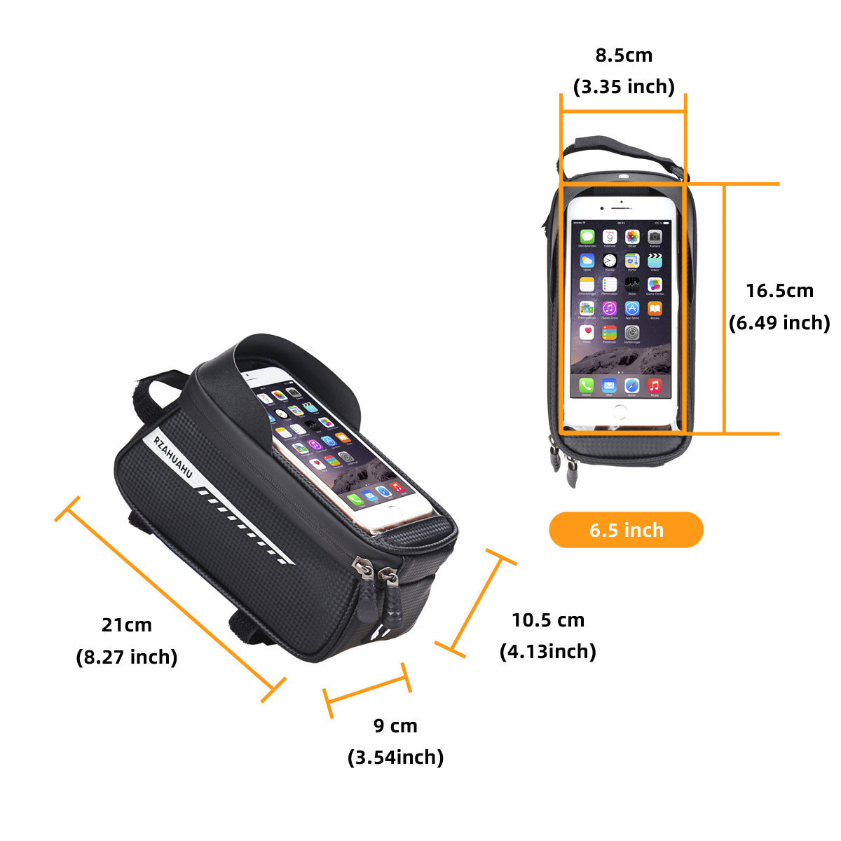 Jasion Ebike® EBike Waterproof Top Tube Cell Phone Pouch with Touchscreen